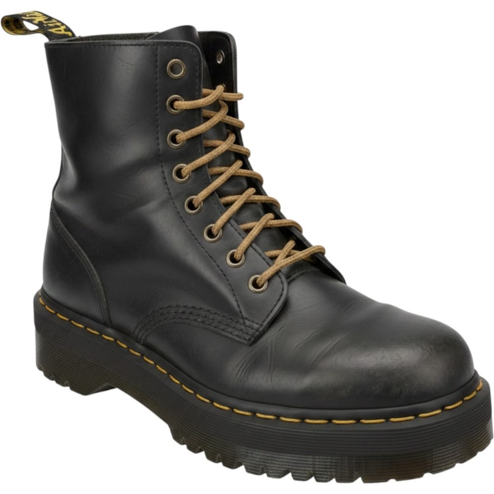 Dr Martens Jadon Boots Mens 6 or Womens 7 Leather Platform‎ Combat Ankle Zip